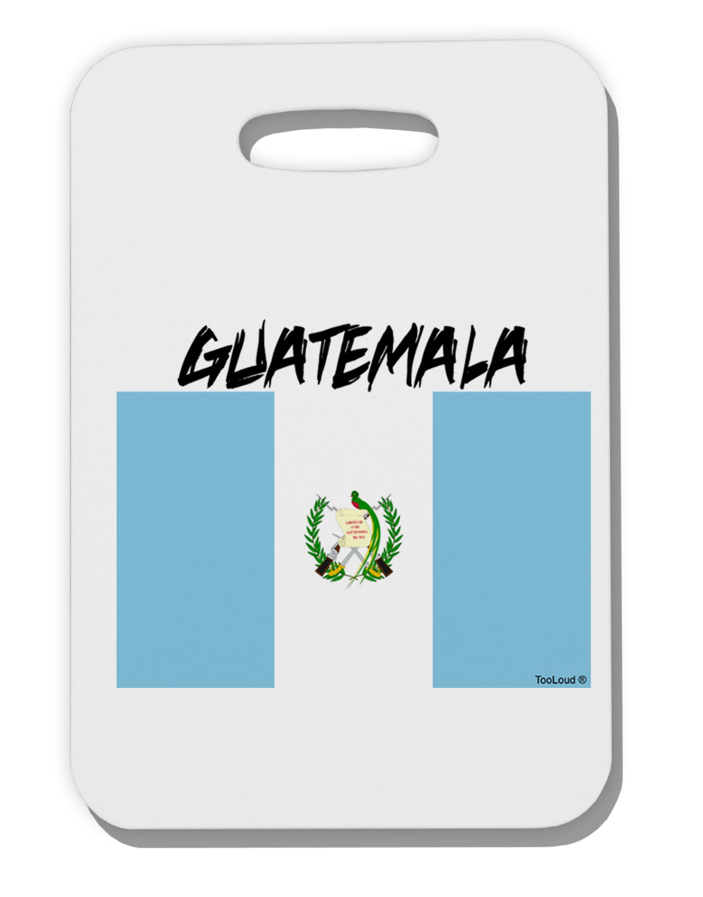 Guatamelan Flag Design Thick Plastic Luggage Tag by TooLoud-Luggage Tag-TooLoud-White-One Size-Davson Sales