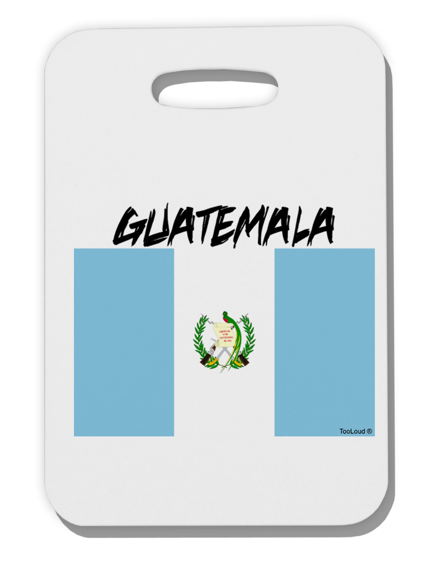 Guatamelan Flag Design Thick Plastic Luggage Tag by TooLoud-Luggage Tag-TooLoud-White-One Size-Davson Sales