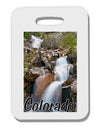 Colorado Waterfall Scene Text Thick Plastic Luggage Tag-Luggage Tag-TooLoud-White-One Size-Davson Sales