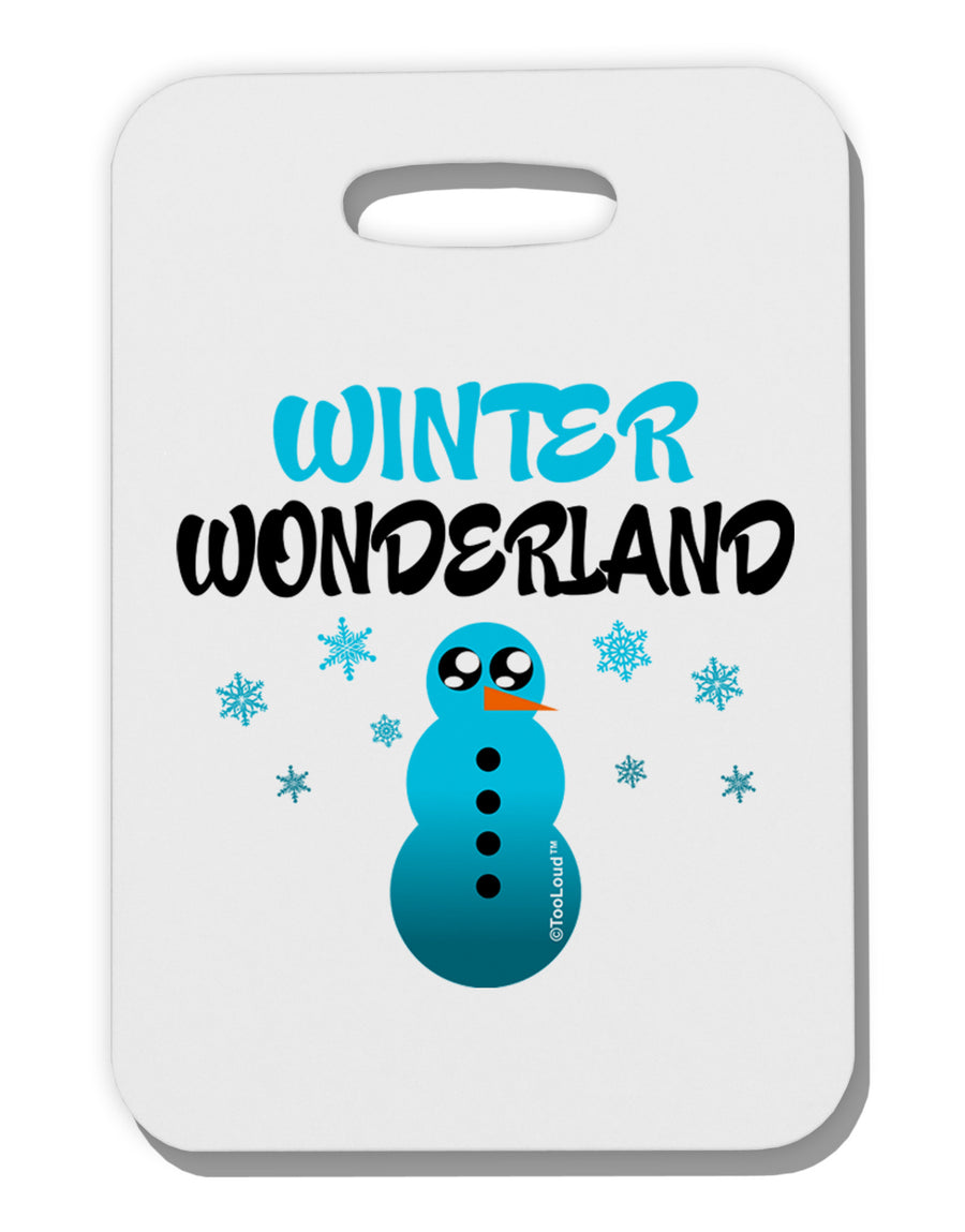 Winter Wonderland Snowman Thick Plastic Luggage Tag-Luggage Tag-TooLoud-White-One Size-Davson Sales