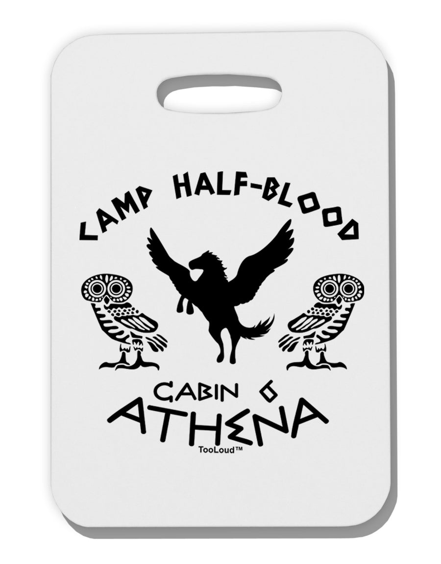 Camp Half Blood Cabin 6 Athena Thick Plastic Luggage Tag by-Luggage Tag-TooLoud-White-One Size-Davson Sales