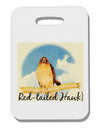 Red-tailed Hawk Text Thick Plastic Luggage Tag-Luggage Tag-TooLoud-White-One Size-Davson Sales