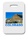 Colorado Snowy Mountains Text Thick Plastic Luggage Tag-Luggage Tag-TooLoud-White-One Size-Davson Sales