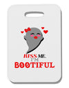 Kiss Me BOOtiful Ghost Red Thick Plastic Luggage Tag-Luggage Tag-TooLoud-White-One Size-Davson Sales