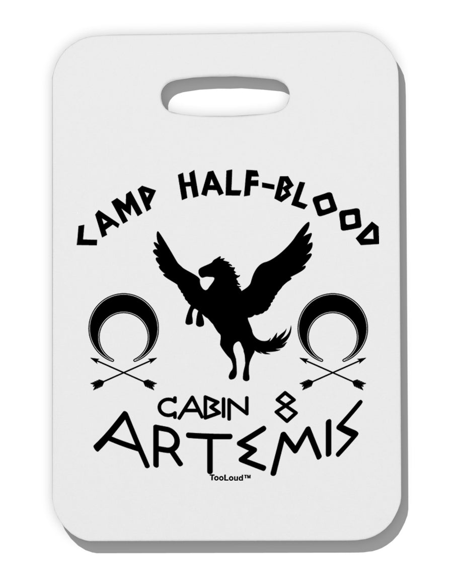 Camp Half Blood Cabin 8 Artemis Thick Plastic Luggage Tag-Luggage Tag-TooLoud-White-One Size-Davson Sales