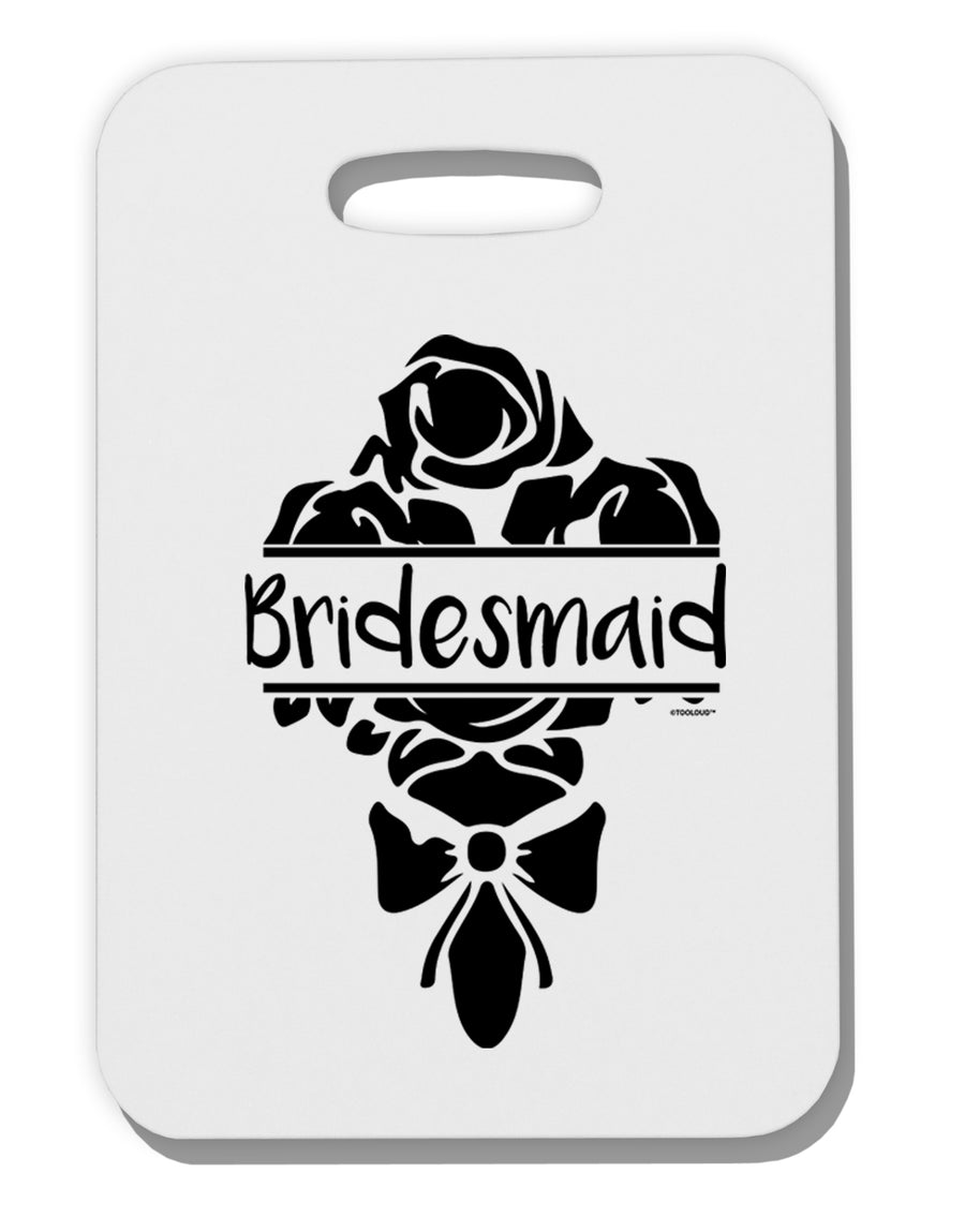 Bridesmaid Bouquet Silhouette Thick Plastic Luggage Tag Tooloud