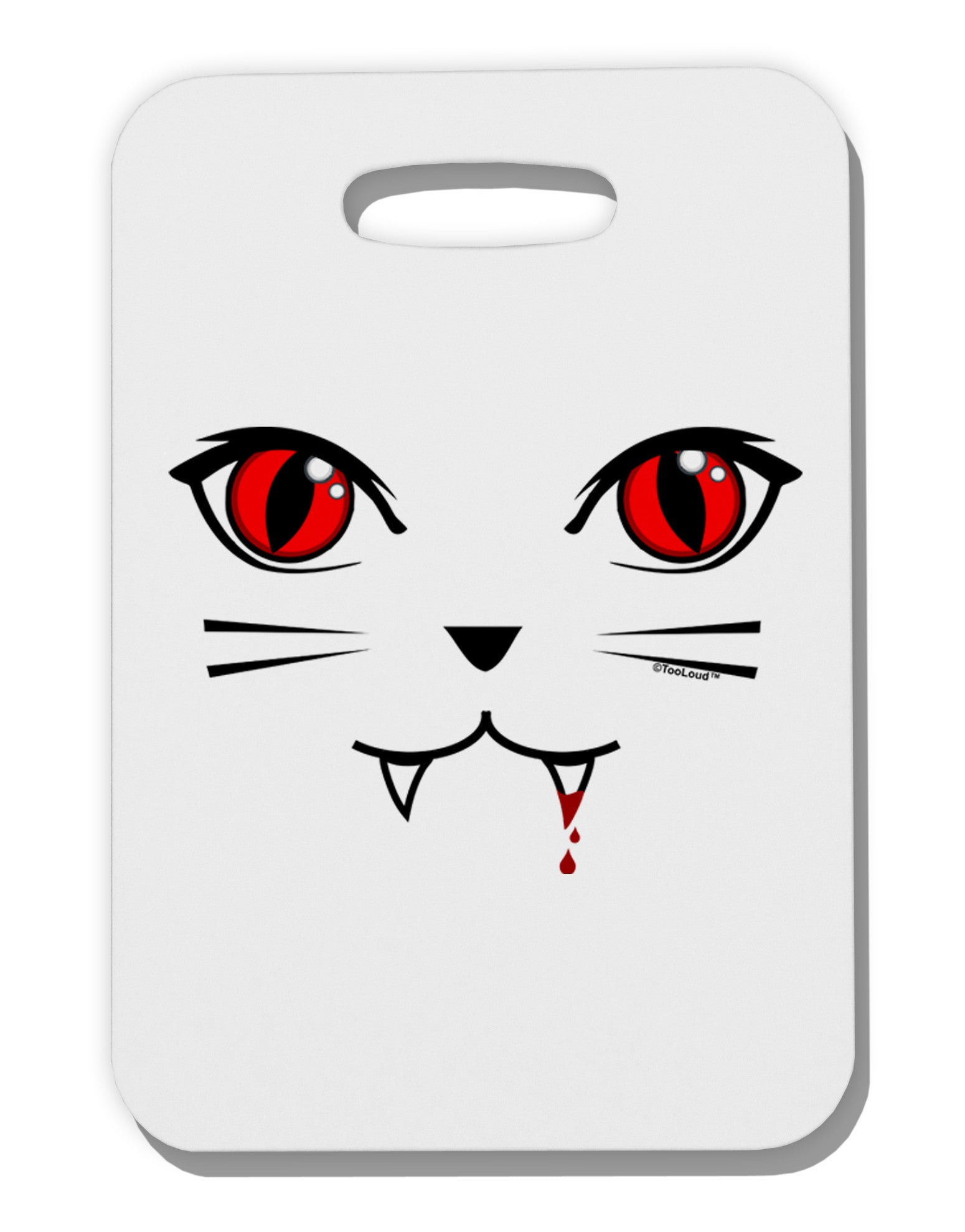 Vamp Kitty Thick Plastic Luggage Tag-Luggage Tag-TooLoud-White-One Size-Davson Sales