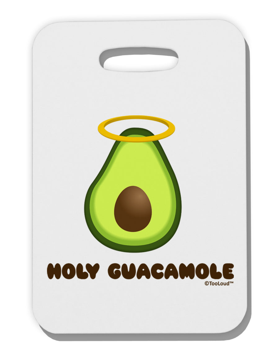 Holy Guacamole Design Thick Plastic Luggage Tag by TooLoud-Luggage Tag-TooLoud-White-One Size-Davson Sales