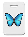 Big Blue Butterfly Thick Plastic Luggage Tag-Luggage Tag-TooLoud-White-One Size-Davson Sales