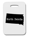 North Dakota - United States Shape Thick Plastic Luggage Tag by TooLoud-Luggage Tag-TooLoud-White-One Size-Davson Sales