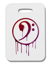 Dripping Bass Symbol Thick Plastic Luggage Tag-Luggage Tag-TooLoud-White-One Size-Davson Sales