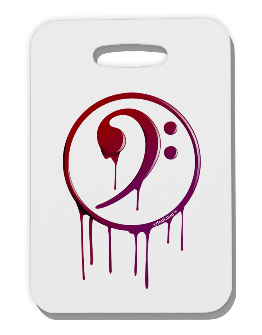 Dripping Bass Symbol Thick Plastic Luggage Tag-Luggage Tag-TooLoud-White-One Size-Davson Sales