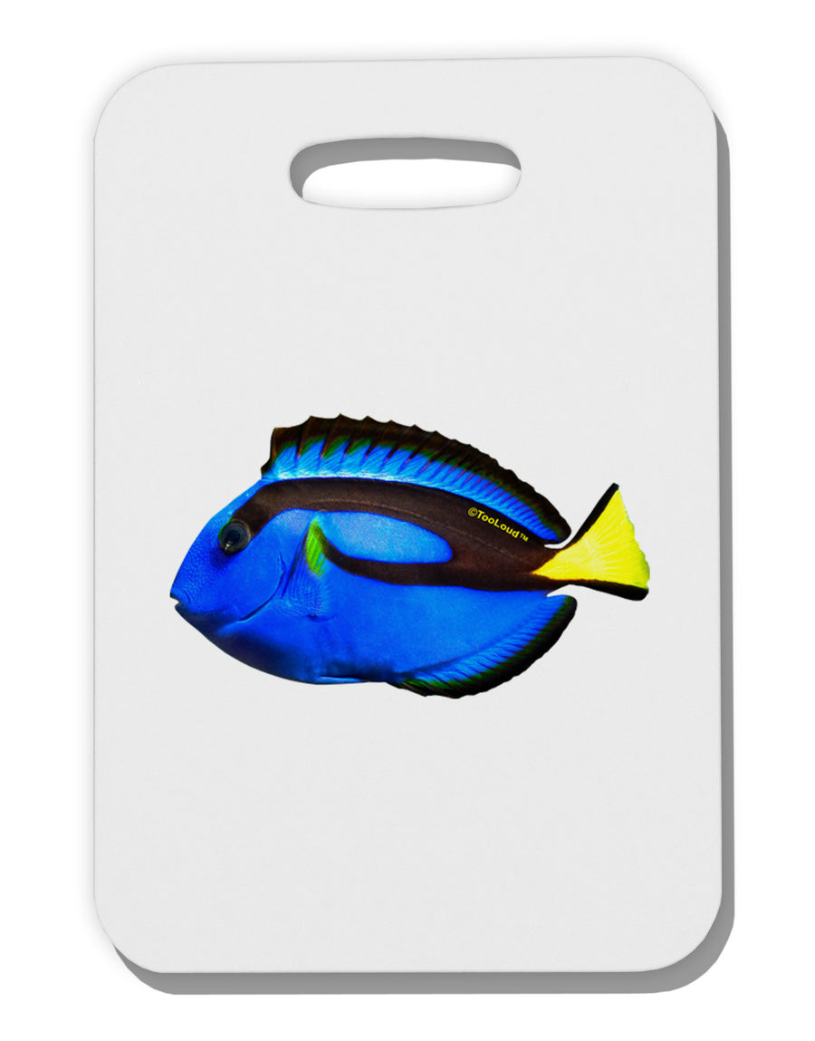 Blue Tang Fish Thick Plastic Luggage Tag-Luggage Tag-TooLoud-White-One Size-Davson Sales