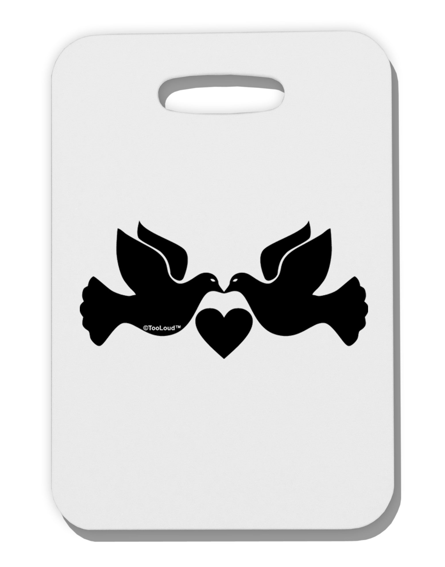 Two Turtle Doves Thick Plastic Luggage Tag-Luggage Tag-TooLoud-White-One Size-Davson Sales