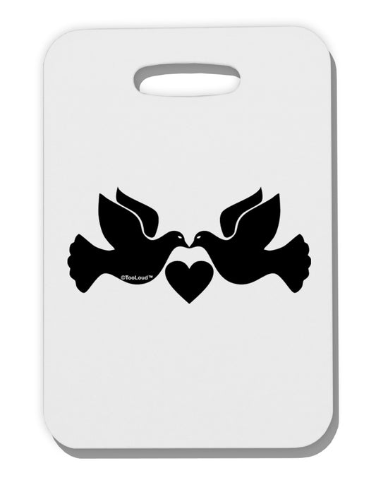 Two Turtle Doves Thick Plastic Luggage Tag-Luggage Tag-TooLoud-White-One Size-Davson Sales