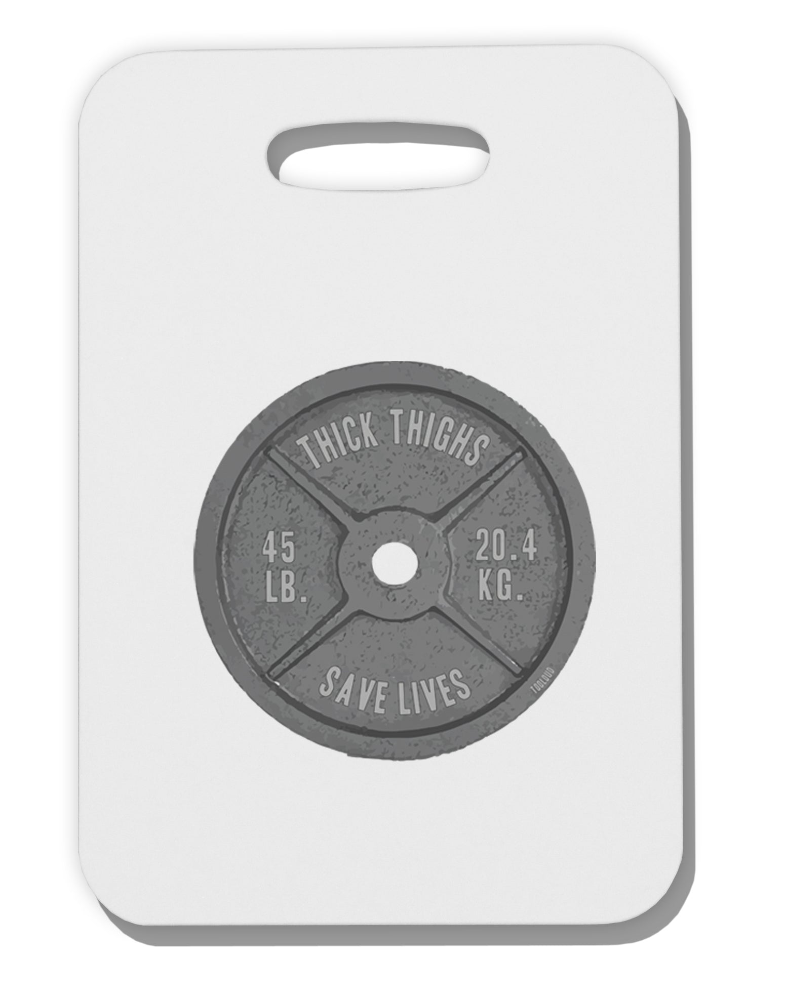Funny Workout Weight Training Thick Thighs Save Lives Thick Plastic Luggage Tag by TooLoud-TooLoud-White-2.74"x4"x2mm-Davson Sales