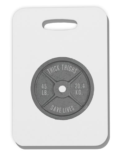 Funny Workout Weight Training Thick Thighs Save Lives Thick Plastic Luggage Tag by TooLoud-TooLoud-White-2.74"x4"x2mm-Davson Sales
