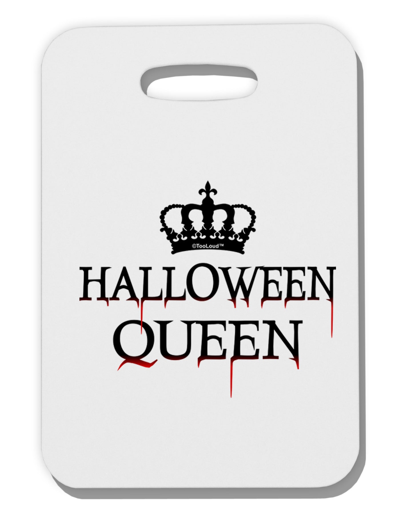 Halloween Queen Thick Plastic Luggage Tag by TooLoud-Luggage Tag-TooLoud-White-One Size-Davson Sales
