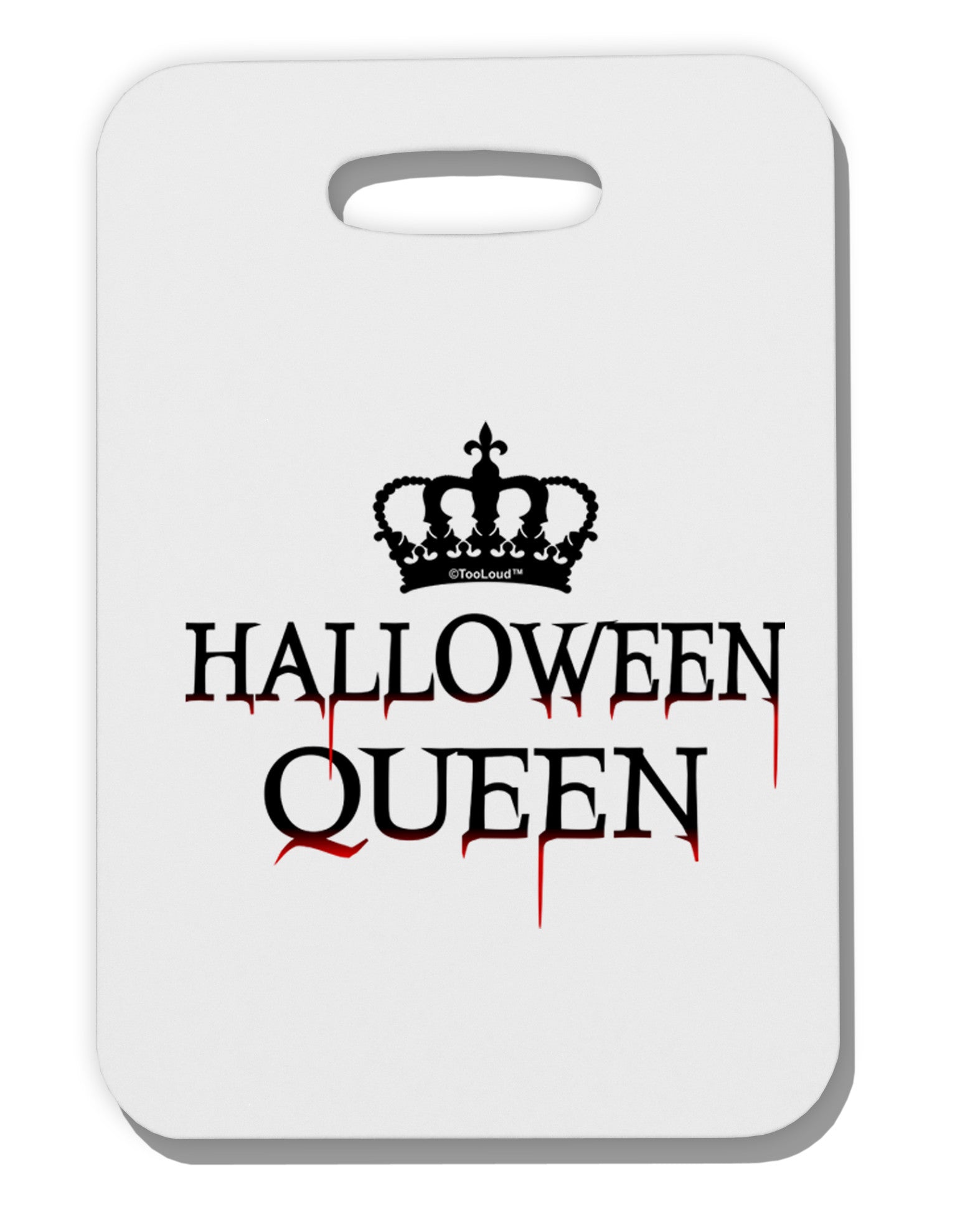 Halloween Queen Thick Plastic Luggage Tag by TooLoud-Luggage Tag-TooLoud-White-One Size-Davson Sales