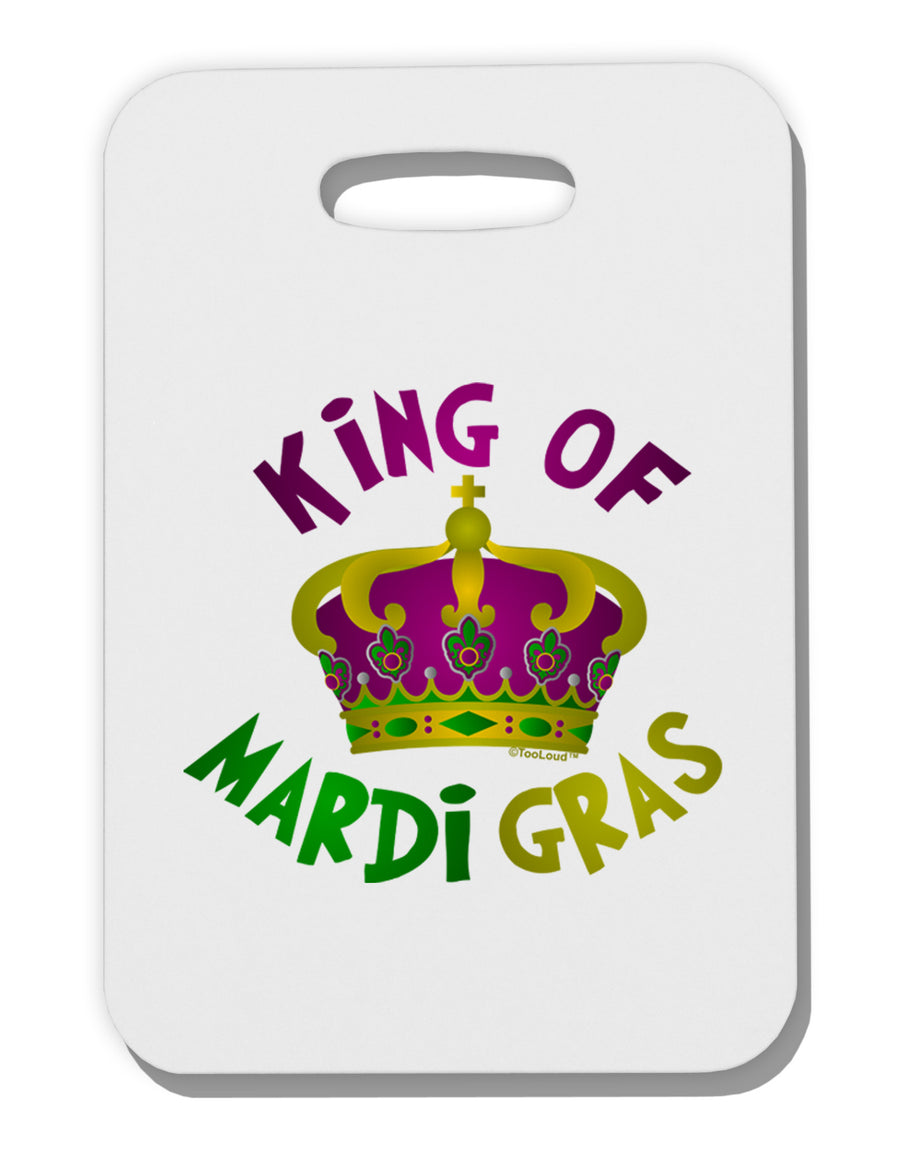 King Of Mardi Gras Thick Plastic Luggage Tag-Luggage Tag-TooLoud-White-One Size-Davson Sales