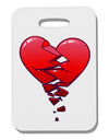 Crumbling Broken Heart Thick Plastic Luggage Tag by-Luggage Tag-TooLoud-White-One Size-Davson Sales