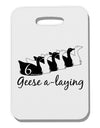 Six Geese A laying Text Thick Plastic Luggage Tag-Luggage Tag-TooLoud-White-One Size-Davson Sales