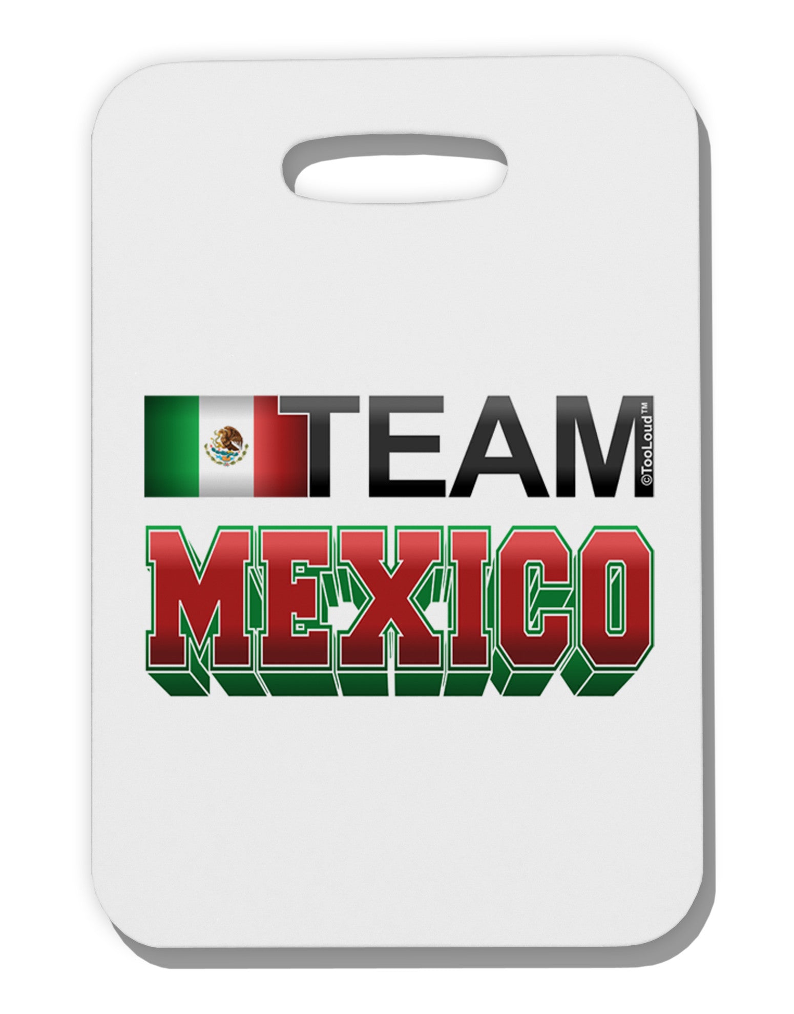 Sporty Team Mexico Thick Plastic Luggage Tag-Luggage Tag-TooLoud-White-One Size-Davson Sales