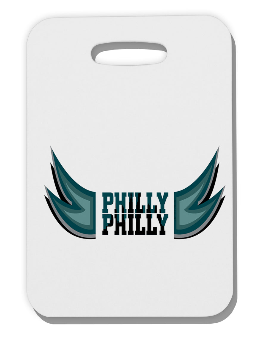 Philly Philly Funny Beer Drinking Thick Plastic Luggage Tag by TooLoud-Luggage Tag-TooLoud-White-One Size-Davson Sales