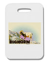 Bighorn Ram WatercolorText Thick Plastic Luggage Tag-Luggage Tag-TooLoud-White-One Size-Davson Sales