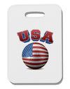 Soccer Ball Flag - USA Thick Plastic Luggage Tag-Luggage Tag-TooLoud-One Size-Davson Sales