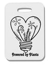 TooLoud Powered by Plants Thick Plastic Luggage Tag-Luggage Tag-TooLoud-Davson Sales