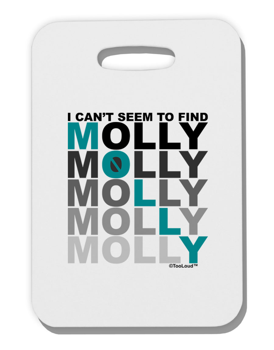 Find Molly Blue Thick Plastic Luggage Tag-Luggage Tag-TooLoud-White-One Size-Davson Sales