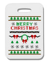 Merry Christmas Ugly Christmas Sweater Thick Plastic Luggage Tag-Luggage Tag-TooLoud-White-One Size-Davson Sales