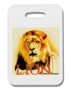 Lion Watercolor 4 Text Thick Plastic Luggage Tag-Luggage Tag-TooLoud-White-One Size-Davson Sales