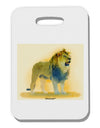 Lion Watercolor 1 Thick Plastic Luggage Tag-Luggage Tag-TooLoud-White-One Size-Davson Sales