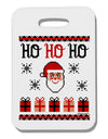 Ho Ho Ho Ugly Christmas Sweater Thick Plastic Luggage Tag-Luggage Tag-TooLoud-White-One Size-Davson Sales