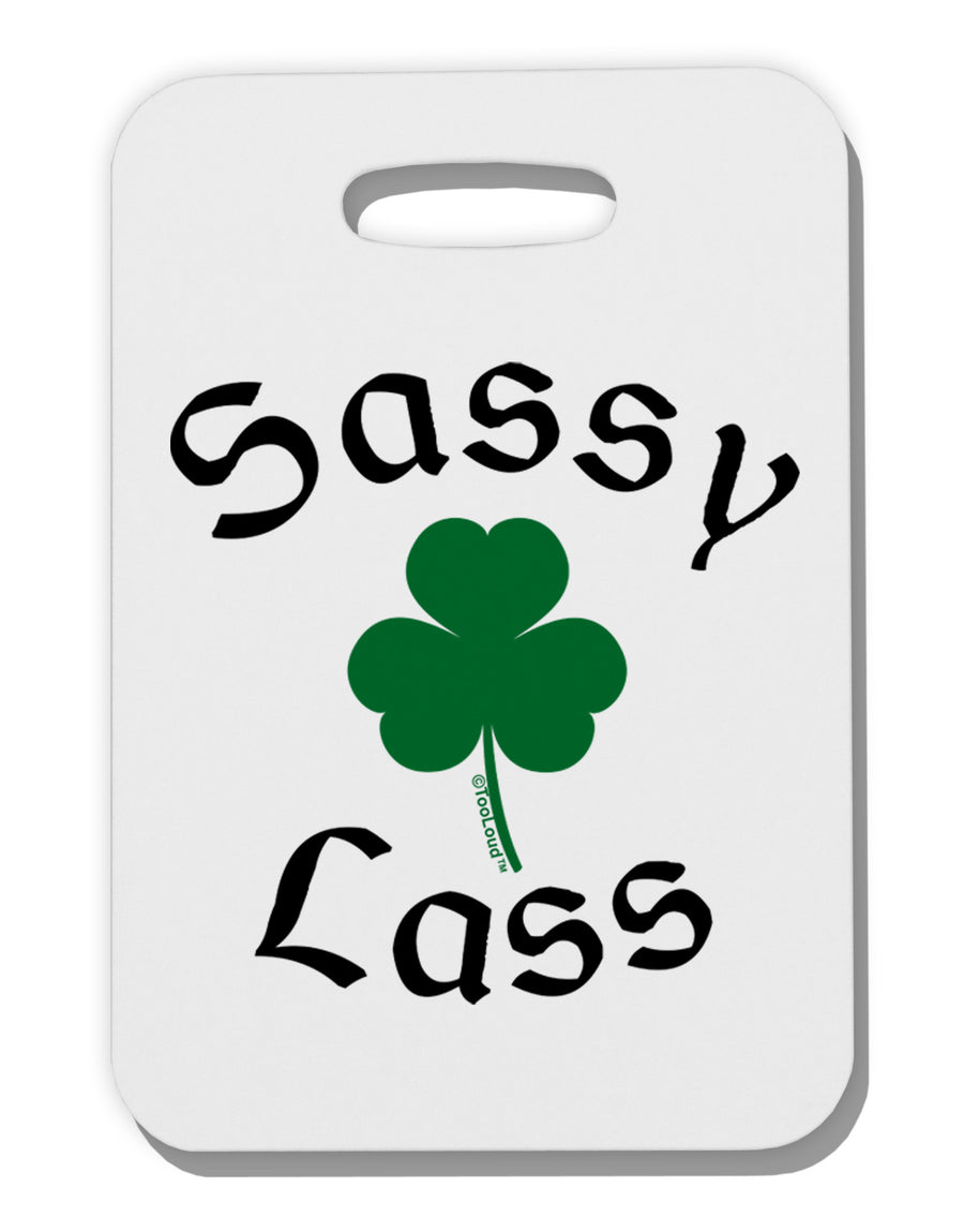 Sassy Lass St Patricks Day Thick Plastic Luggage Tag-Luggage Tag-TooLoud-White-One Size-Davson Sales