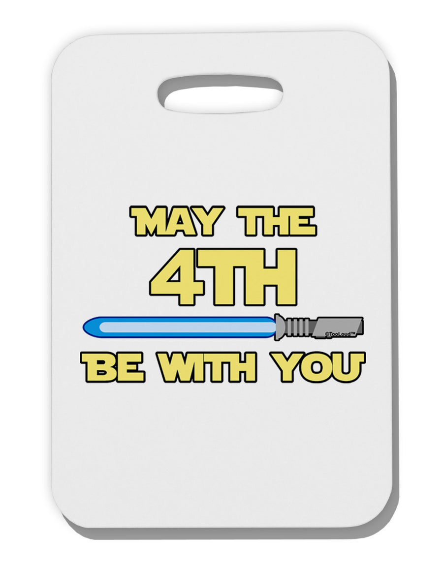 4th Be With You Beam Sword 2 Thick Plastic Luggage Tag-Luggage Tag-TooLoud-White-One Size-Davson Sales