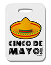 Sombrero Design - Cinco de Mayo Thick Plastic Luggage Tag by TooLoud-Luggage Tag-TooLoud-White-One Size-Davson Sales