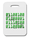 Binary Data Green Thick Plastic Luggage Tag-Luggage Tag-TooLoud-White-One Size-Davson Sales