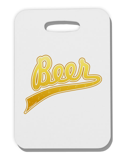 Beer Jersey Thick Plastic Luggage Tag-Luggage Tag-TooLoud-White-One Size-Davson Sales
