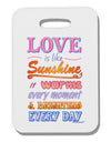 Love is like Sunshine - Quote Thick Plastic Luggage Tag-Luggage Tag-TooLoud-White-One Size-Davson Sales