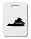 Virginia - United States Shape Thick Plastic Luggage Tag by TooLoud-Luggage Tag-TooLoud-White-One Size-Davson Sales