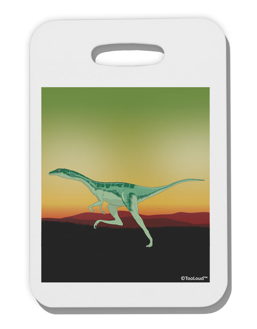 Ornithomimus Velox - Without Name Thick Plastic Luggage Tag by TooLoud-Luggage Tag-TooLoud-White-One Size-Davson Sales