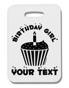 Personalized Birthday Girl Cupcake -Customizable- Name Thick Plastic Luggage Tag-Luggage Tag-TooLoud-White-One Size-Davson Sales