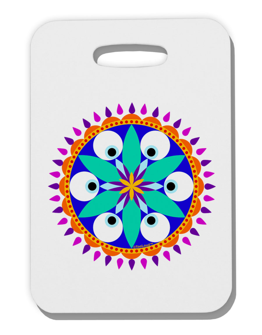 Evil Eye Protection Mandala Thick Plastic Luggage Tag by-Luggage Tag-TooLoud-White-One Size-Davson Sales