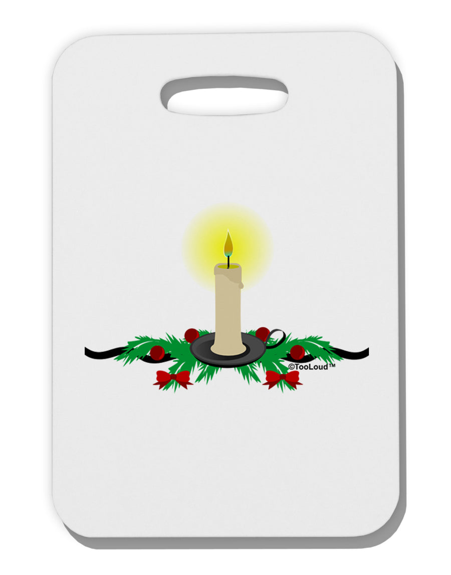 Chirstmas Candle Thick Plastic Luggage Tag-Luggage Tag-TooLoud-White-One Size-Davson Sales