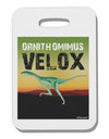 Ornithomimus Velox - With Name Thick Plastic Luggage Tag by TooLoud-Luggage Tag-TooLoud-White-One Size-Davson Sales