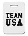 Team USA Distressed Text Thick Plastic Luggage Tag-Luggage Tag-TooLoud-White-One Size-Davson Sales