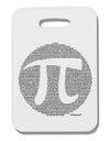 Pi Day Design - Pi Circle Cutout Thick Plastic Luggage Tag by TooLoud-Luggage Tag-TooLoud-White-One Size-Davson Sales